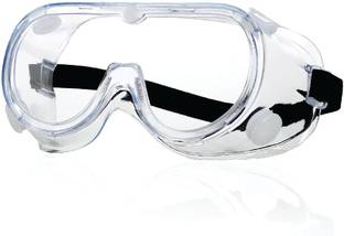 Spotview Chemical Protection Safety Goggles | Adjustable Strap | Minimum Lens Fogging Pack of 1 | Transparent Laboratory  Safety Goggle