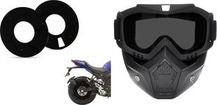 acube mart Bike Riding Goggles Mask black with Acrylic WHEEL DISC cover for 17inch wheel Welding  Safety Goggle