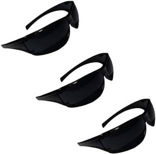 Q8 Twinkle Dark Black Welding Safety Glass Only For Welding Purpose - Safety Glass Pack of 3 - Welding  Safety Goggle