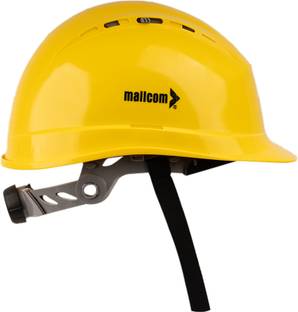 Mallcom Diamond XIII Yellow Ventilated Sturdy UV Resistant HDPE Safety Helmet with Rachet Adjustment (Pack of 1) Mallcom Diamond XIII Yellow Ventilated Sturdy UV Resistant HDPE Safety Helmet with Rachet Adjustment (Pack of 1) Construction Helmet