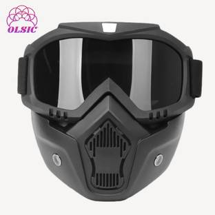 Olsic 100% New Black Goggle Face Mask Anti Scratch UV Protective Face. Windproof Dirt Shield With Soft Foam Padded Detachable Safety Goggle2 Safety Visor