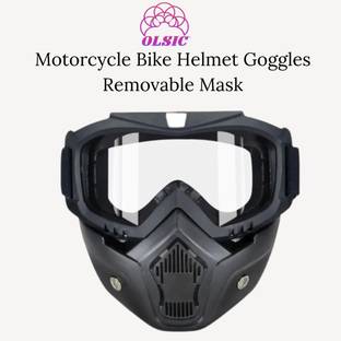 Olsic ® Motorcycle White Goggle Mask Fun Face Mask Full Face Mask Windproof Goggles; Mask Goggles Bike Off-Road Racing Glasses Blowtorch Safety Goggle Safety Visor