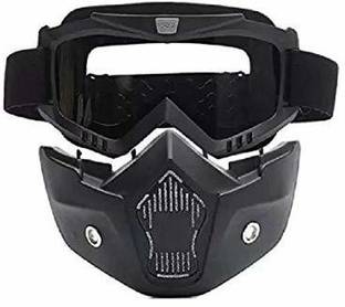 PAL CREATION White 04 Bike Riding Face Mask, Face Shield Motorcycle Goggles Motorcycle Safety Visor