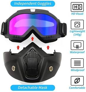PAL CREATION Multi 03 Bike Riding Face Mask, Face Shield Motorcycle Goggles Motorcycle Safety Visor