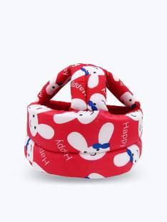 MARQUEONN Baby Red Safety Helmat Super Comfy Breathable Sweat absorbant Inner Fabric Baby for 360' Baby Helmat Safety Cap