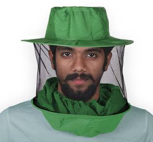 TURRITOPSIS Bee cap Bee veil pack of 1 Light Green Veil for The Protection of Face from A Bee Sting (Pack of 1) Safety Cap