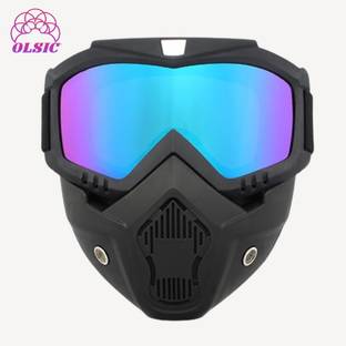 Olsic Dust Proof Mask Cycling Bike Full Face Shield Windproof MTB Goggles Bicycle. Windproof Dirt Shield With Soft Foam Padded Detachable Safety Goggle@1 Safety Visor
