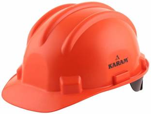 Karam PN521(ORANGE) Safety Helmet with Adjustable Chin Strap & Rachet Type Adjustment Construction Helmet