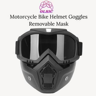Olsic 100% New Black Goggle Face Mask Anti Scratch UV Protective Face- Windproof Dirt Shield With Soft Foam Padded Detachable Safety Goggle2 Safety Visor