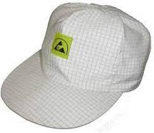 rojex Pack 10 White ESD Cleanroom Cap – Anti-Static, Unisex Headwear Machine Washable Safety Cap