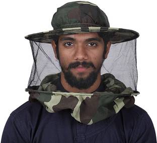 TURRITOPSIS Bee cap Bee veil pack of 1 Green Veil for The Protection of Face from A Bee Sting (Pack of 1) Safety Cap