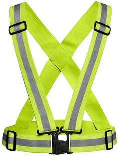 alisp High Visibility Protective Safety Reflective Vest Belt Jacket Pack of 1 Safety Jacket