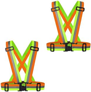 Donizard Adjustable Reflective Vest Belt Strap Night Safety Construction Traffic Cross-2 Safety Jacket