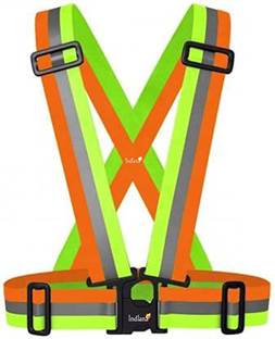 Satco High Visibility Reflective Stripes Adjustable Cross Belt Safety Jacket