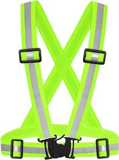 Wishpool REFLECTIVE RUNNING VEST ADJUSTABLE HIGHLY VISIBLE SAFETY JACKET Safety Jacket