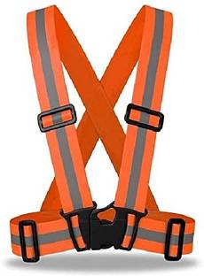 ANGELSAFE Reflective Cross Jacket (Belt ) Orange Color with radium tape Safety Jacket