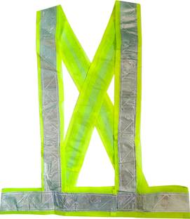 LAXMI "High Reflective Cross Belt High Visibility Safety Jacket ( PACK OF 1) Safety Jacket