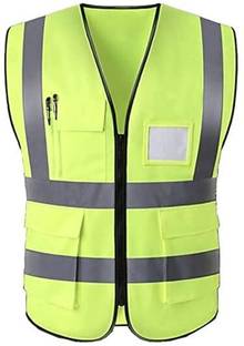 Satco Multi-Purpose 360° Visibility Executive Safety Jacket, High Reflective Strips Safety Jacket