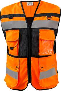 sicuro Premium Hi Viz Safety Jacket suitable for executives Safety Jacket