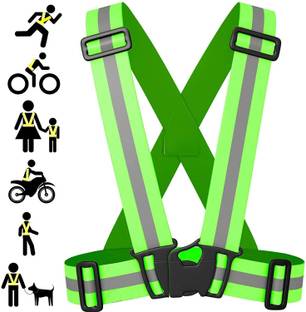 Hawk Eye Reflective Jacket for Cycling and Running - Reflective Vest Belt Strip for Night Safety | Construction, Traffic, Cycling, Ramp Vests High Visibility for Men Women Safety Jacket