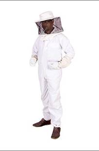 Super Bee Beekeeping Suit, Leather Gloves and Bee Veil -Combo Pack of 3 Safety Jacket