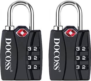 DOCOSS Metal Pack Of 2 TSA Lock For Luggage / TSA Locks / Number Locks For Bag Safety Lock