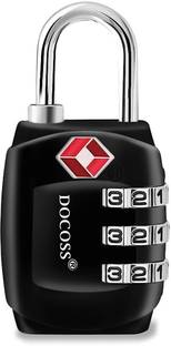 DOCOSS Set of 1 331 Metal TSA Lock for Bag/TSA Lock Number Password Travel Lock Black Safety Lock