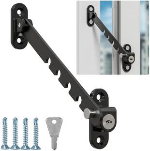 HASTHIP Child Proof Adjustable Window Restrictor Steel Lock Safety Lock