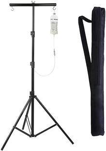 GiftMax Hospital IV Drip Glucose Saline Stand for Multipurpose with Carry Bag  Saline Stand