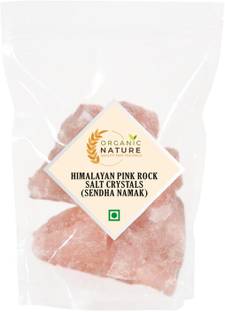 ORGANIC NATURE Rock Salt Crystal Chunks Stone| Himalayan Pink | Sendha Namak Healthy Cooking Himalayan Rock Salt