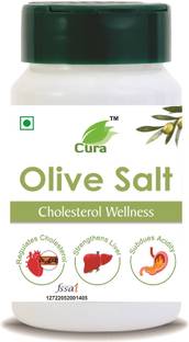Cura OLIVE SALT 50GM | Diabetes Control, Hypertension & Cholesterol Olive Salt