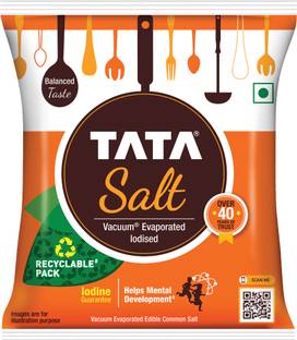 Tata Free Flowing and Iodised Namak, Vacuum Evaporated Iodized Salt