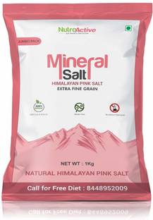 NUTROACTIVE MineralSalt Himalayan Pink Rock Salt Extra Fine Grain - 1 kg Himalayan Pink Salt