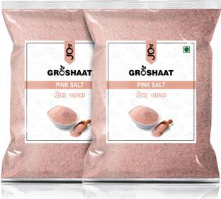 Groshaat Sendha Namak (Pink Salt)- 500gm Each (Pack of 2) 1000g Himalayan Pink Salt
