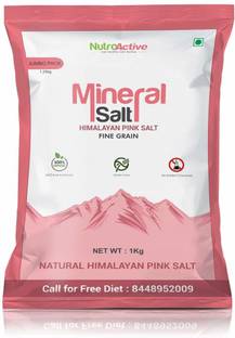 NUTROACTIVE MineralSalt Himalayan Pink Rock Salt Fine Grain 1Kg Himalayan Pink Salt