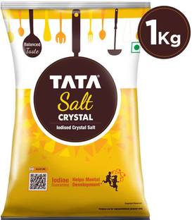 Tata Salt Iodised Crystal Salt/Uppu, 1 kg Iodized Salt