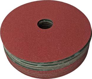 Inditrust 25pc 5inch (125mm) Fiber Sanding Disc P100 (100 Grit) for Metal polishing Aluminum Oxide Sandpaper