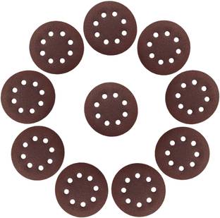 Inditrust new 10 Pcs 7inch Size P80 (80 Grit) Round Sand Paper velcro disc/ Sandpaper Emery Sandpaper