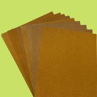 Tobslak Sanding Paper/Emery Paper/Sandpaper (Brown, Grit-80-3pcs 100-3pcs 120-3pcs) Pack of 9 sheets Emery Sandpaper