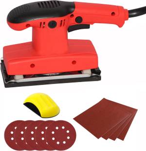 Digital Craft Orbital Sander 450W,Hand Sanding Block,4Pc Emery Paper,, New 7.2 inch Random Orbital Sander