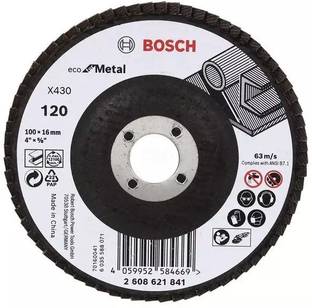 BOSCH Flap Disc 100mm 120Grit for Sanding, Rust removal & Polishing for Angle Grinder 4 inch Disc Sander