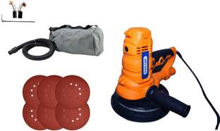 GSCPT HEAVY DUTY 7.2 INCH Drywall sander with 6 variable speed functions Attached 6 pieces of Sandpaper High power LED light 850W , 180mm disc diameter 7.2 inch Disc Sander