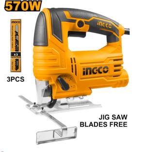 INGCO Jig Saw 570W 800-3000 RPM | 4 Step Pendulum Function 3 inch Straight-line Sander
