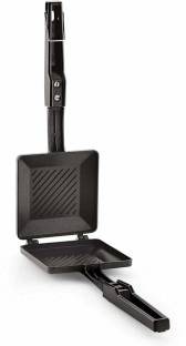AditiGanga Non Stick Plian Sandwich Maker With Grill Design BLACK Toast