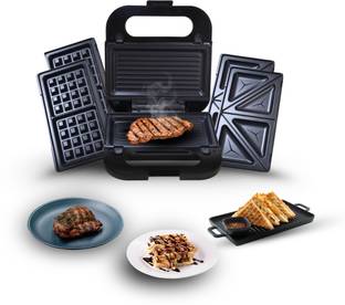 LIBRA by Libra Sandwich Maker 3 in 1, Detachable Plates for Toast, Waffle, Grill, 750 W Grill, Toast, Waffle