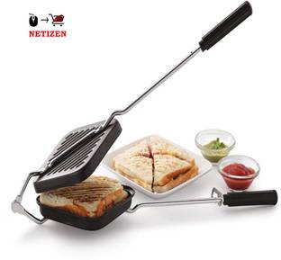 netizen by Sandwich toaster Quality Non-Stick Non- Electric Aluminium 2 Slice Grill Sandwich Toaster Grill