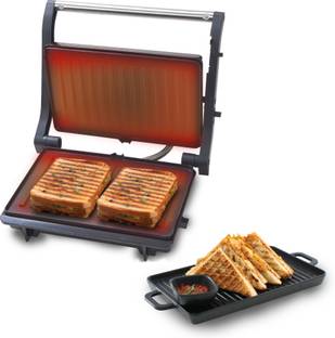 LIBRA by Libra Sandwich Maker grill toast with Floating Hinges, 1000 Watts Panini Open Grill