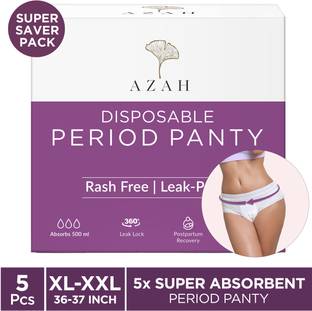 AZAH Period Panty Pad |XL-XXL (36-37 inch)| 5X Super Absorbent Panties | Sanitary Pad