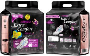 jumbo extra comfort Sanitary Pads for Women with Wings Sanitary Pad