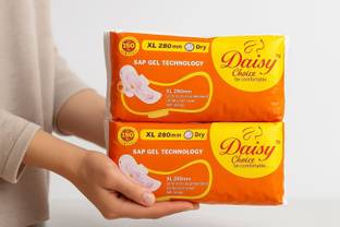 DAISY CHOICE XL 280mm With Wings, Odour Control Sanitary Pad